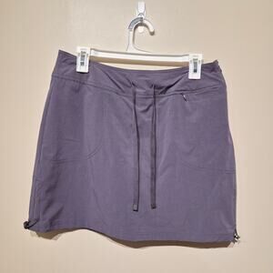 Green Tea Ladies Large Gray Athletic Yoga Skort with Drawstring
